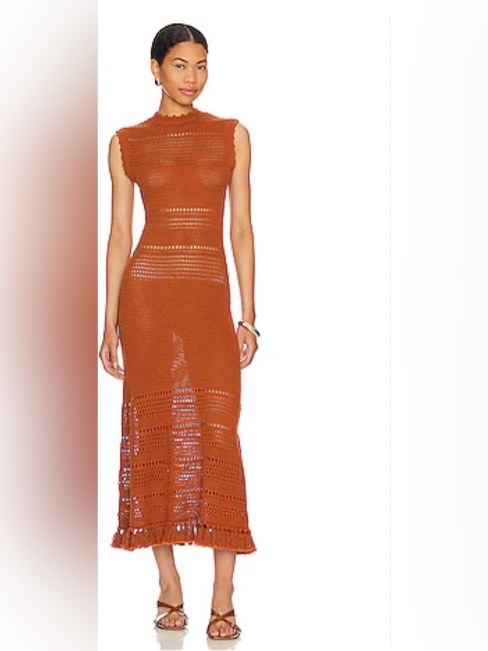 Misa Los Angeles Canyon Crochet Midi Dress